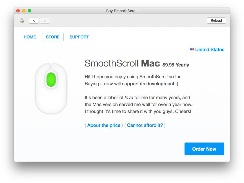 How to turn off smooth scroll mac