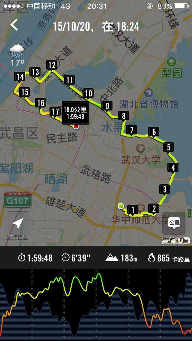 武汉有什么好的跑步路线