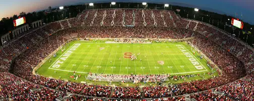 (Pictured is Stanford's home court) NFL ground