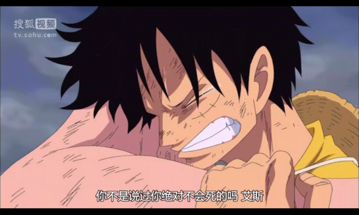 然后路飞都崩溃了啊,艾斯小时候答应路飞的绝对不会会死.