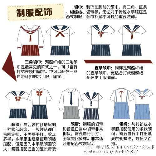 水手服一共有哪些款式的领结,分别应该怎麼打?