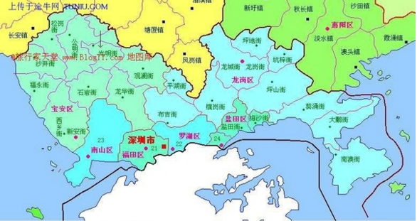 看图说话,选择东莞/惠州与深圳交界镇区