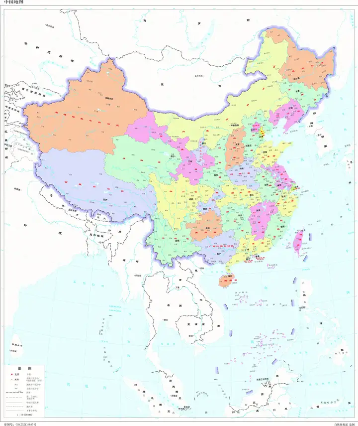 中国34个省级2022年高清行政地图和名称来源解读（值得收藏）