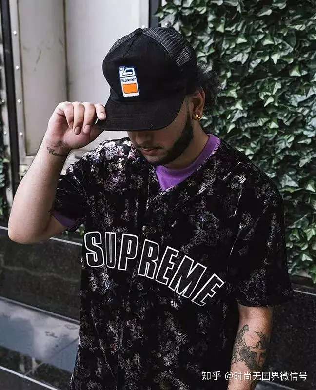 Supreme - supreme floral velour Baseball jerseyの+aboutfaceortho