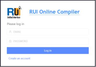 RAKwireless RUI login interface