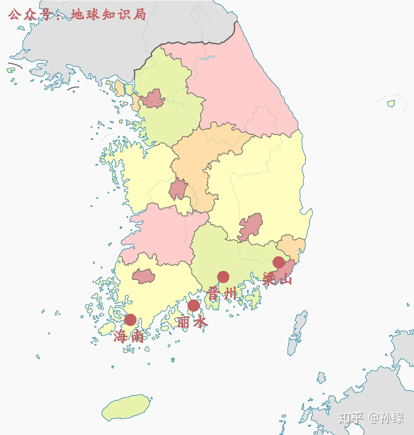 韩国地名为什么抄中国？地球知识局- 知乎