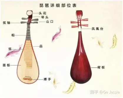 二,琵琶的结构材料