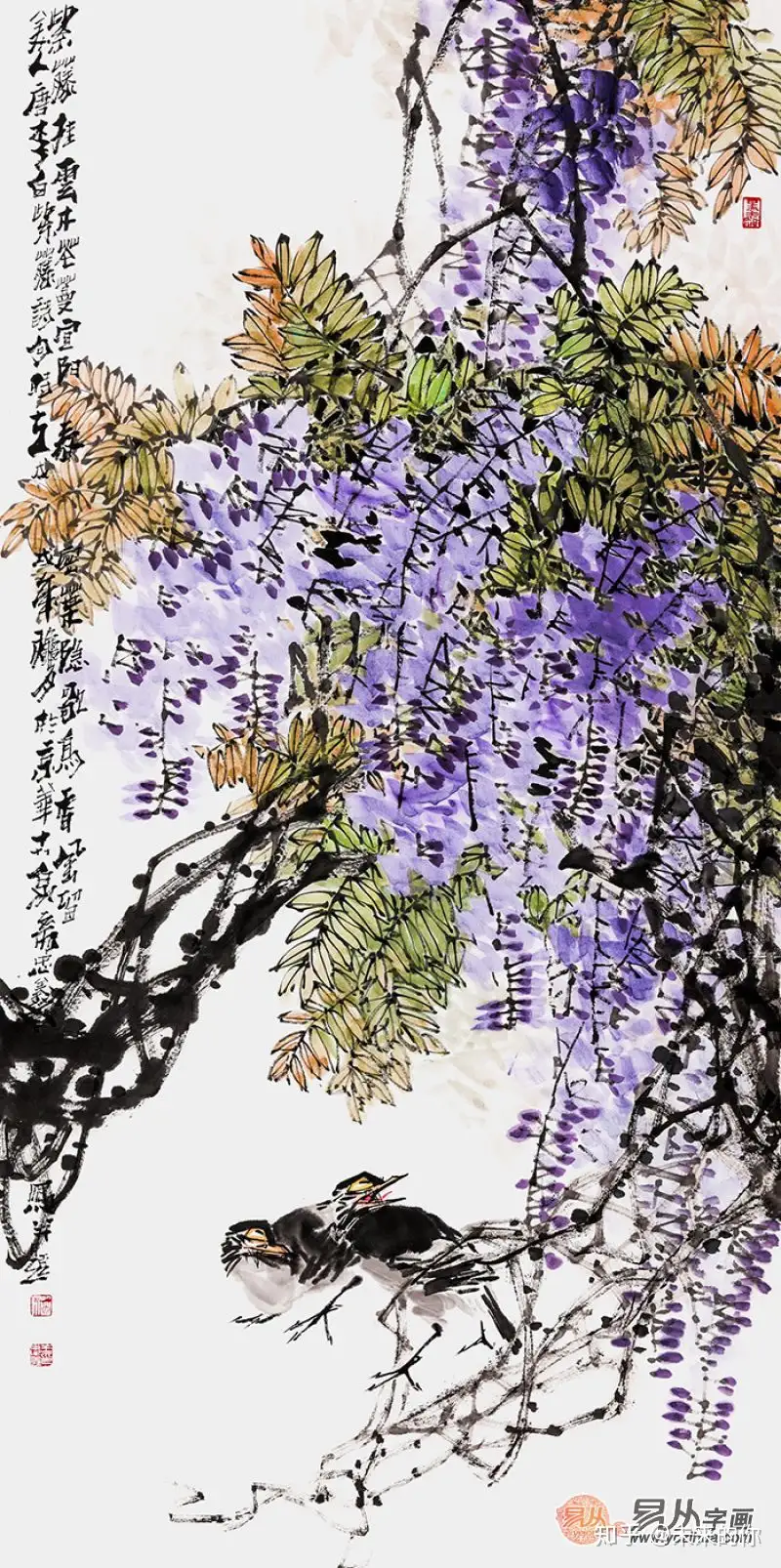 进门玄关墙挂这些花鸟画，真真赏心悦目- 知乎