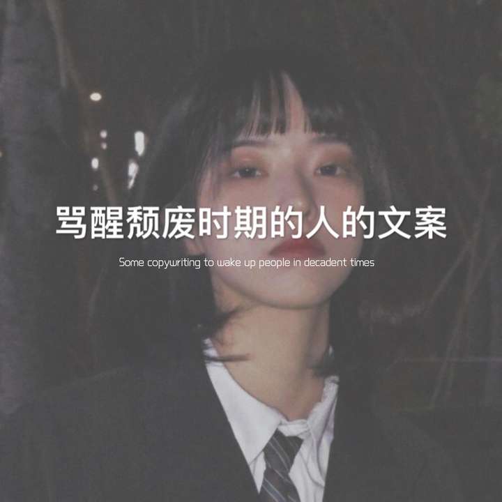 骂醒颓废时期的人的文案