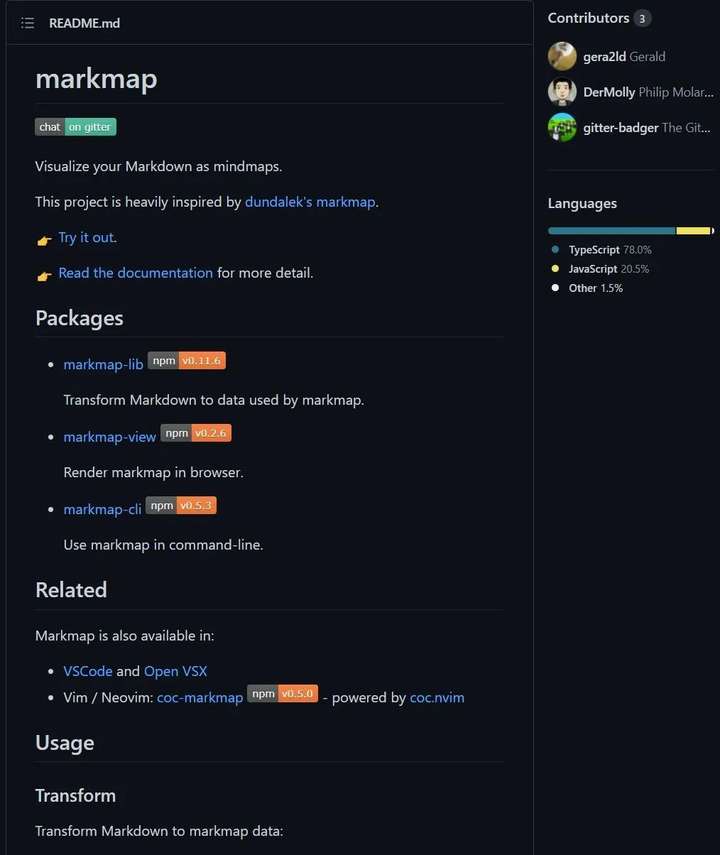 markmap -  md 转导图小工具_World资源社区