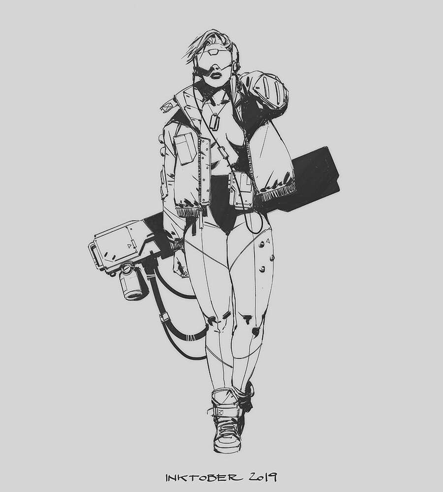 轻微课 的想法: 一组赛博朋克风格线稿 画师:giorgio bar… - 知乎