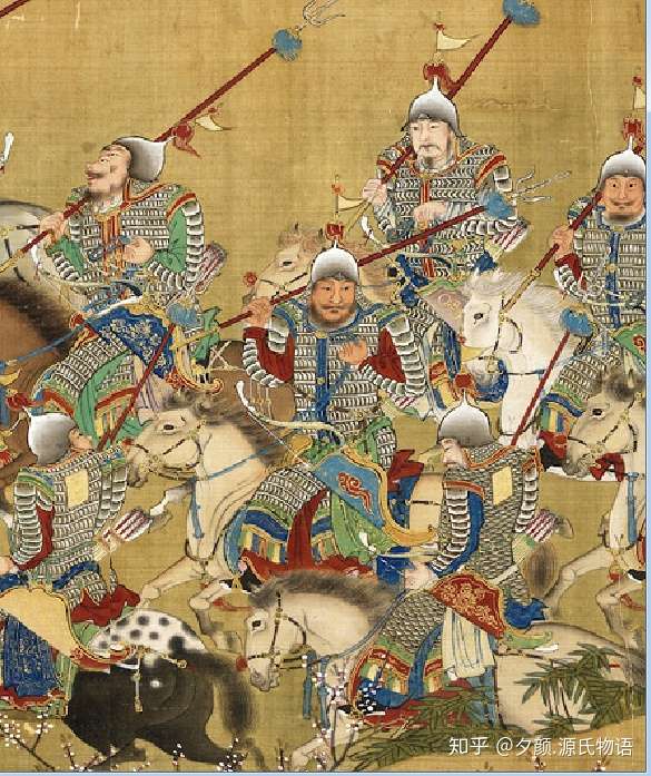 出警入跸图图 局部 身着甲胄的明军士兵