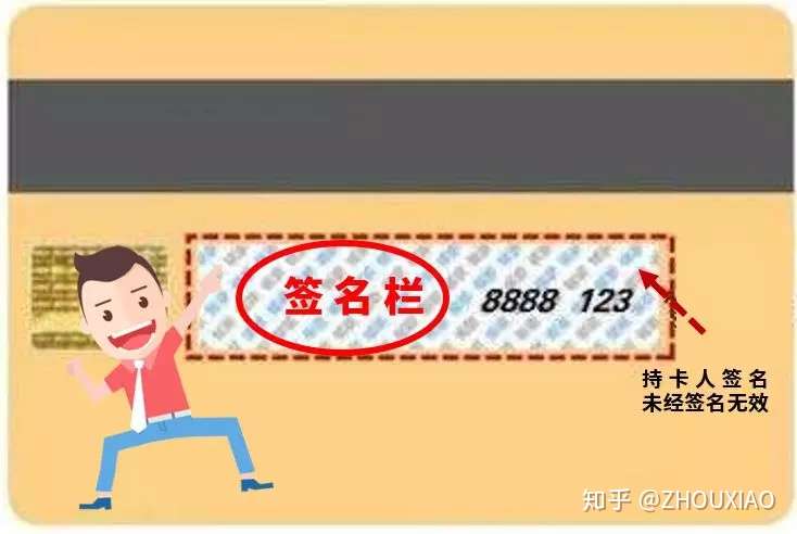信用卡背面为什么要签名 居然还不能写的太工整 知乎