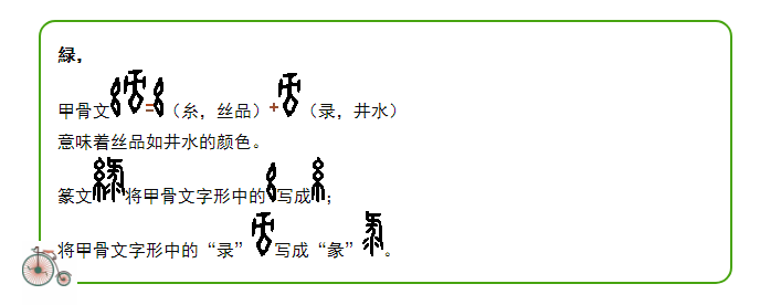 释读解字 魅力汉字 绿 知乎