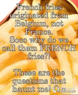 学姐家小侄子前阵子上英语辅导班,辅导班里的美国老师教他,薯条英文