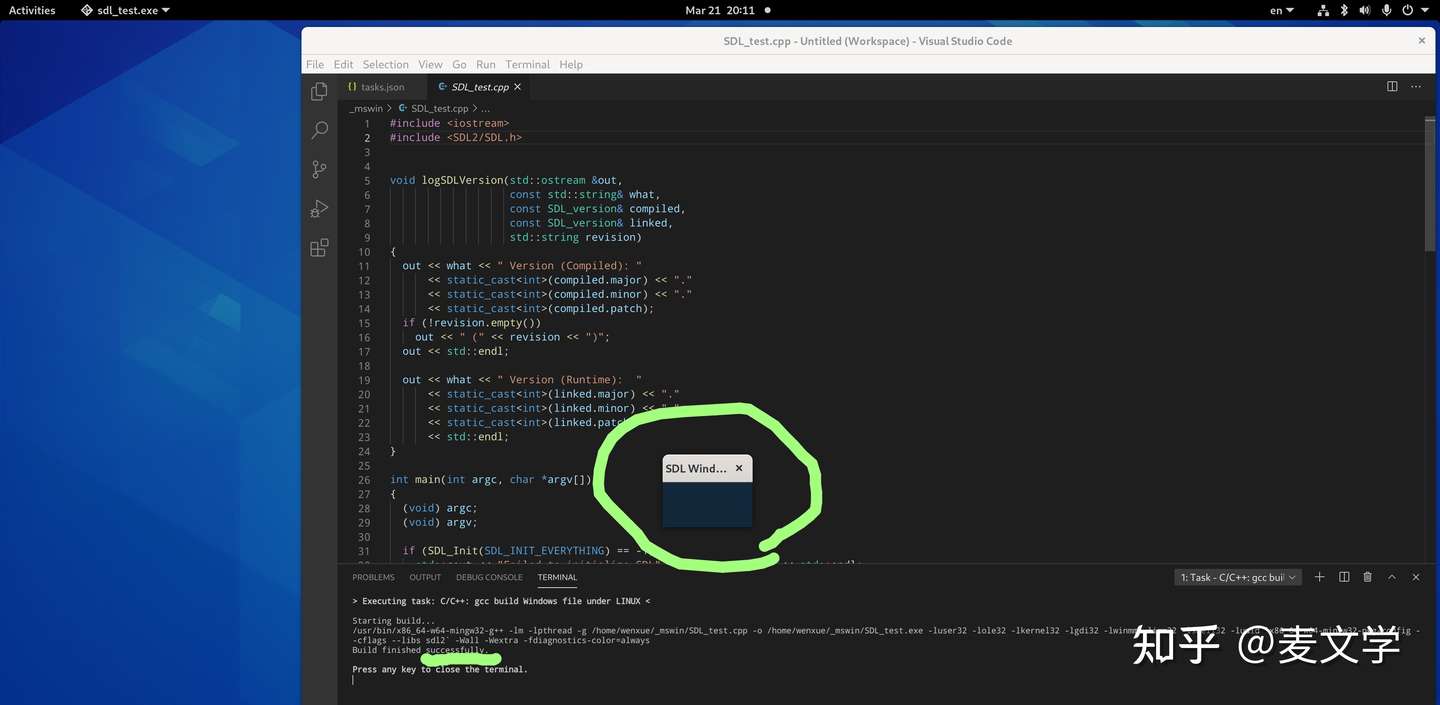 C 尝试在 Linux 下编译和运行 Programming Windows 书中 Hello World 及某些 Sdl 测试代码 知乎