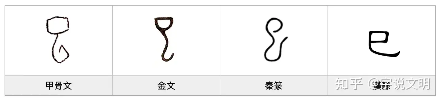 巳 汉字的字元 基数与序数 知乎