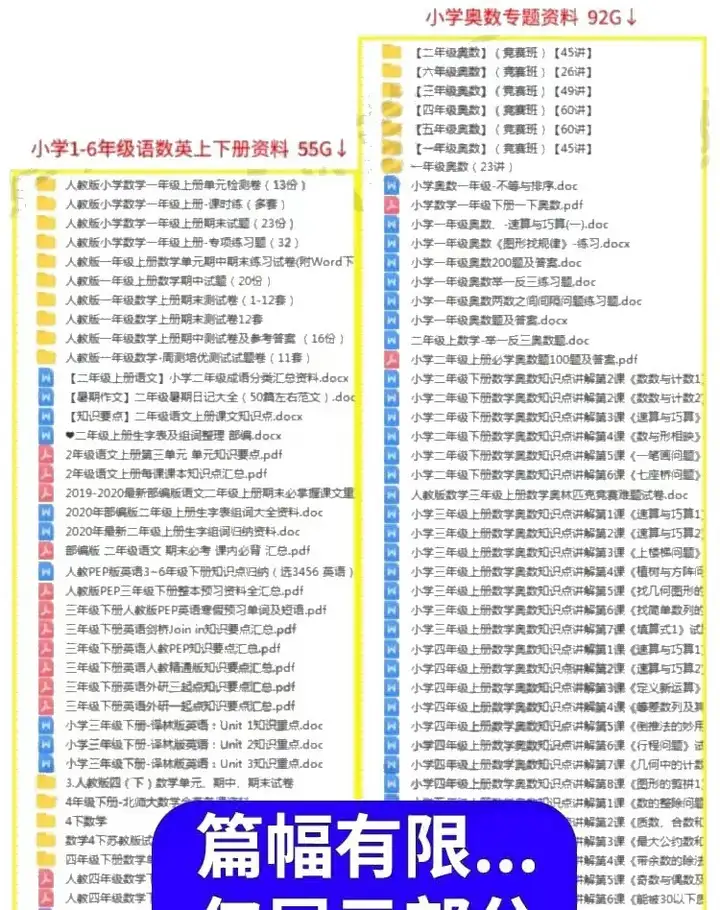 图片[4]-小学1~6年级全套学习资料一二三四五六年级语文数学英语电子版课程素材【电商热销42】-暗冰资源网