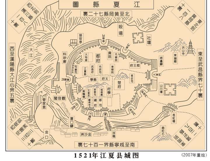 武昌地图全图高清版画-千图网