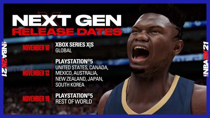 NBA 2K21次世代版发售日公布！先登XSX/S再登PS5 - 知乎