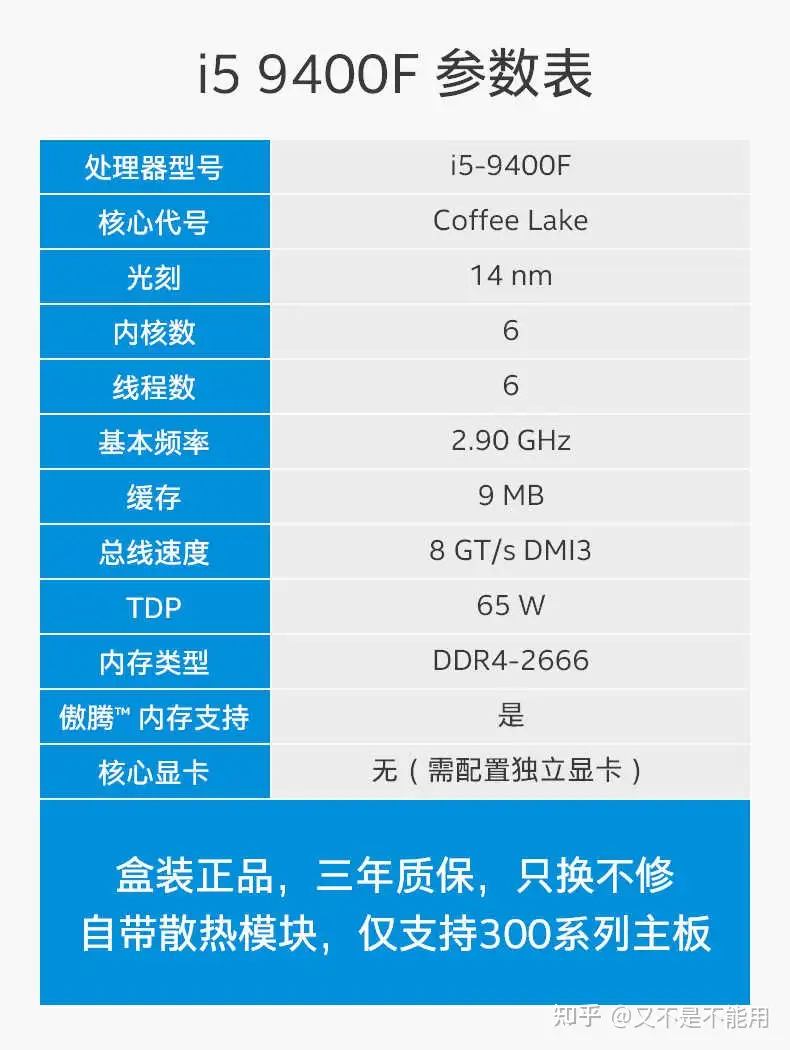 如何评价i5-9400f? - 知乎