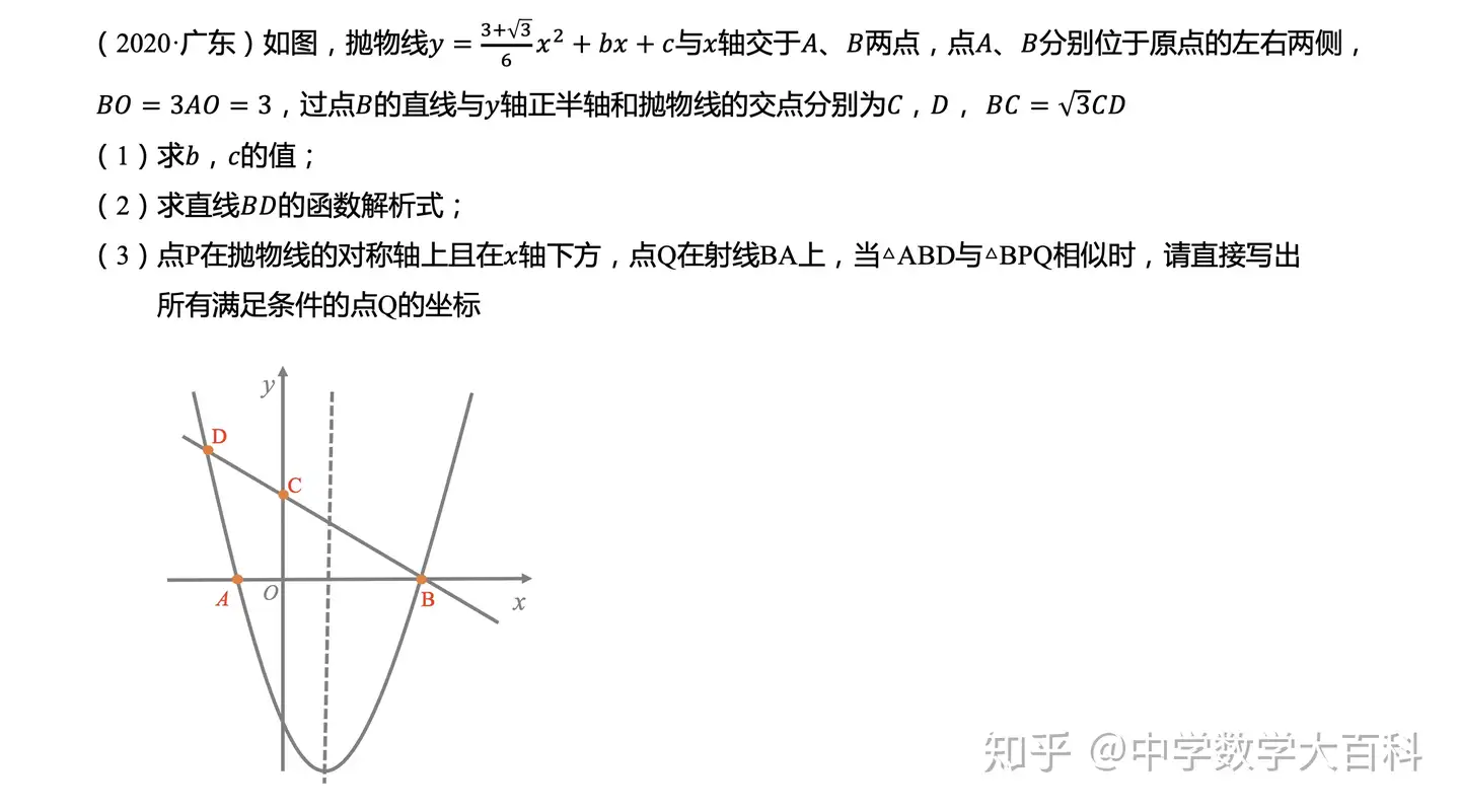 二次函数压轴套路 1 相似三角形存在性问题 知乎