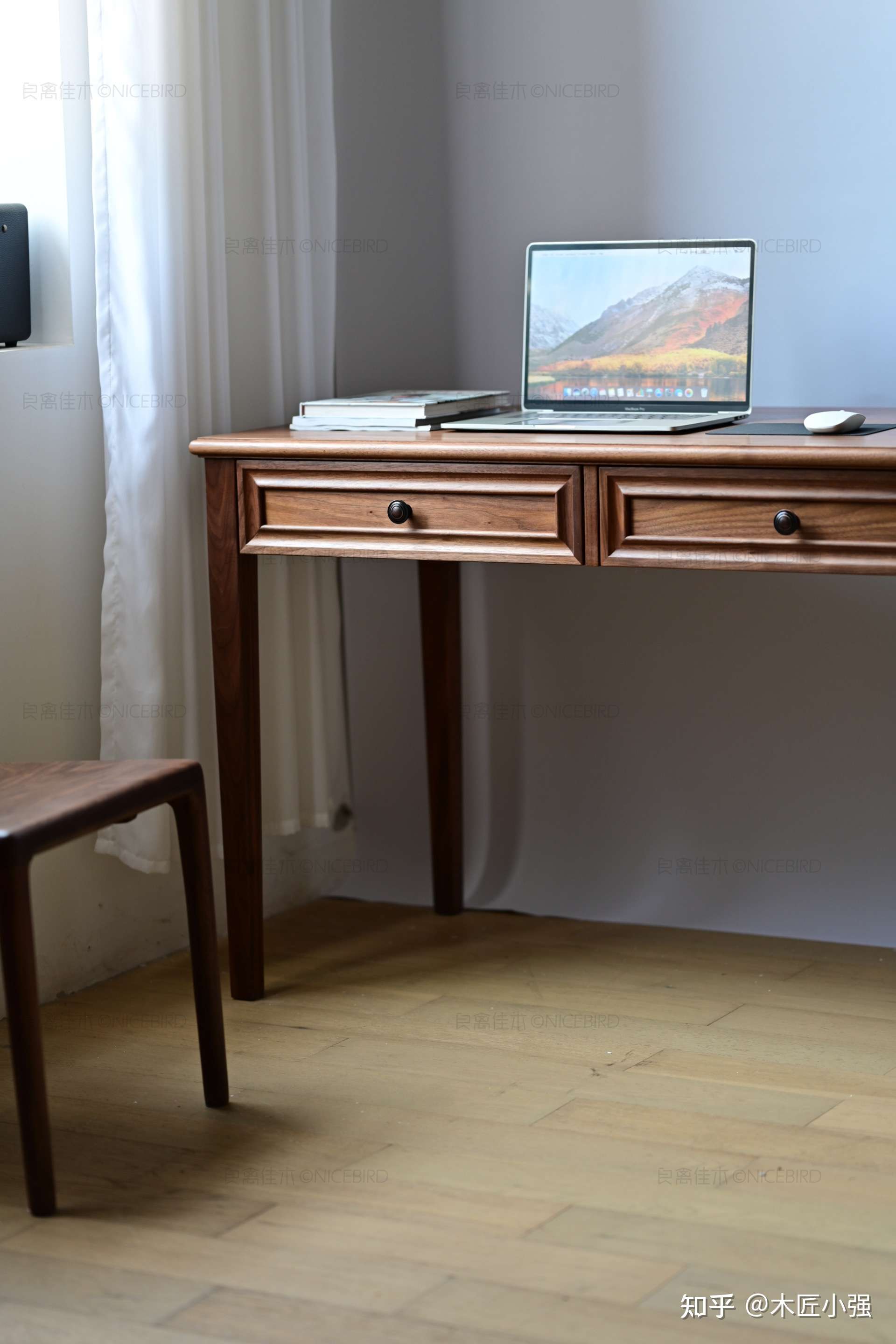 木匠小强 的想法: 一个黑胡桃木简美小书桌,我很少分享这种… - 知乎
