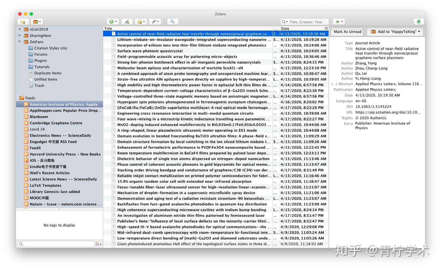 如何使用zotero Rss跟踪最新文献 含关键词文献 知乎