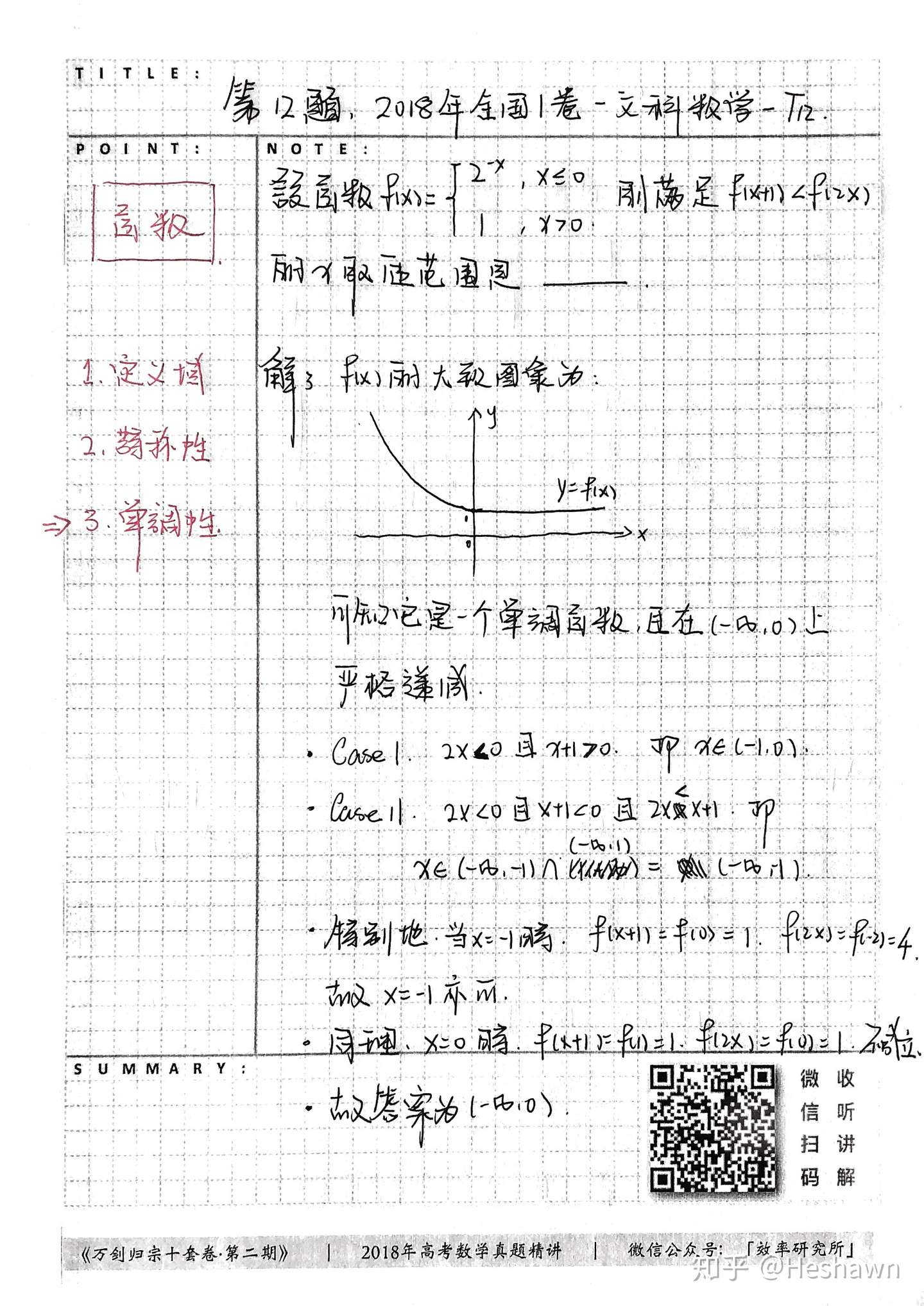 真题笔记 02 18全国i卷文科数学高频考点合辑 知乎