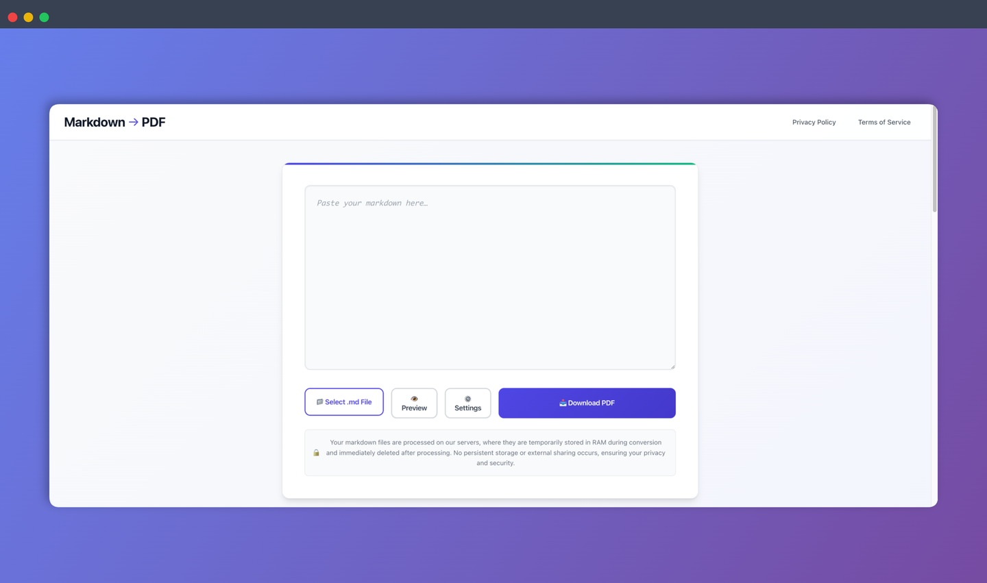 MarkdownPDF.online：免费在线 Markdown 转 PDF 工具，可自定义，支持多种字体和代码高亮