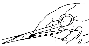 手术剪的手持方式