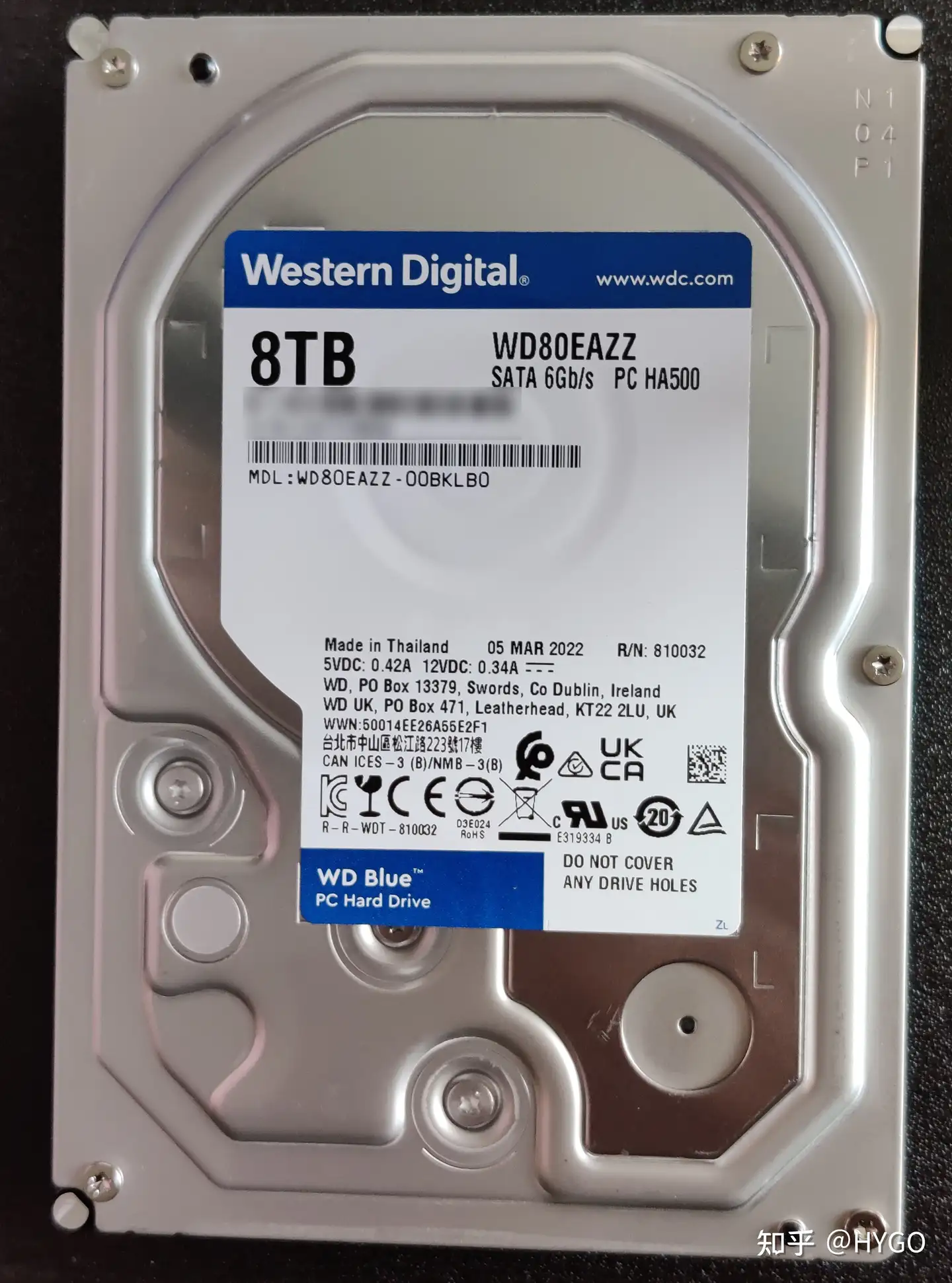 Western Digital 3.5 HDD 8TB WD80EAZZ 4個-