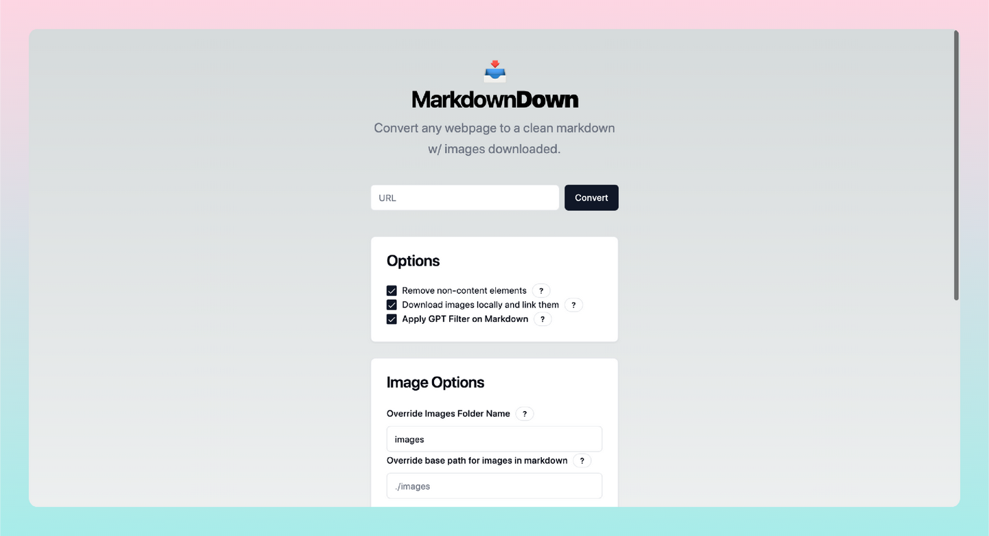 MarkdownDown：将任何网页转换为Markdown的工具