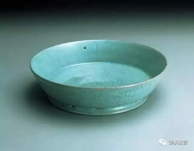 □宋時代汝窯天青釉氷裂紋茶碗□高さ6.9ｃｍ 直径17.3ｃｍ-