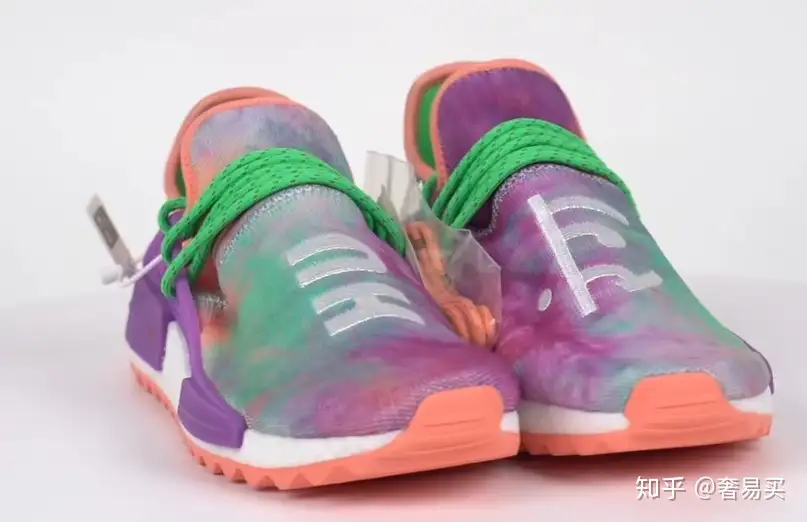 奢侈品鉴别Adidas PW Hu Holi NMD MC PowderDye菲董水彩扎染鞋真假鉴别