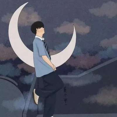 有没有带月亮 的情侣头像?