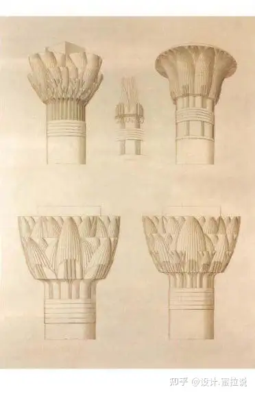 古埃及柱头式样四种图片