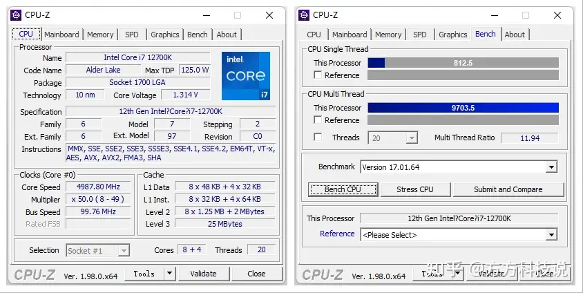 浅谈12代i7-12700K超频：提升明显，温控尚可，但小核表现诡异- 知乎