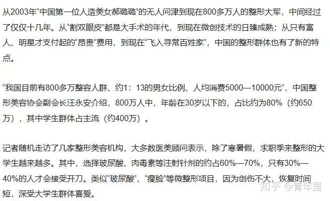 400万学生加入整形大军 接受真实的自己到底有多难 知乎