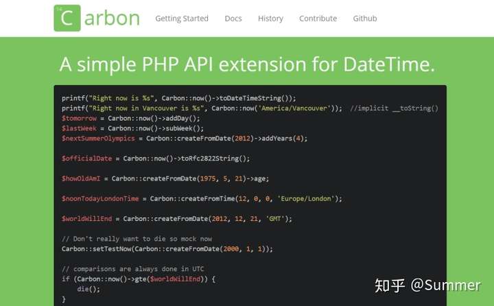 Carbon —— PHP 中日期 / 时间处理，你只需要这个扩展包就够了