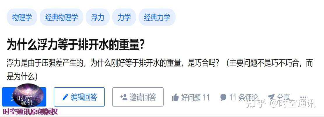 阿基米德洗澡洗出来的原理 浮力等于排开水的重量 怎么理解 知乎