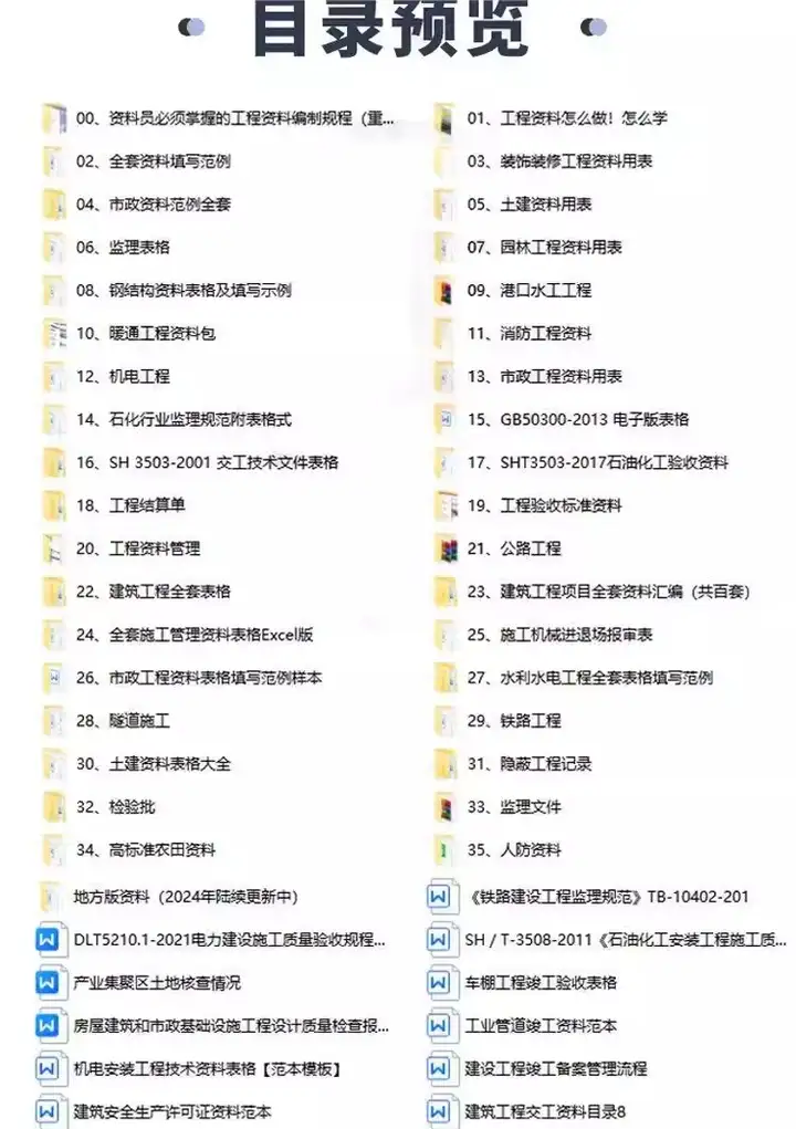 图片[3]-4.7G工程资料模板大全-竣工验收实例填写施工模板建筑管理记录监理范例全套【电商热销15】-暗冰资源网