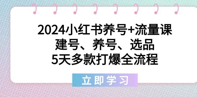 图片[1]-最新小红书养号+引流+开店选品，全流程课程-暗冰资源网