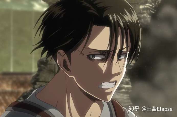 心疼兵长,最后看了一眼死去的妮法,不甘和愤怒写在脸上