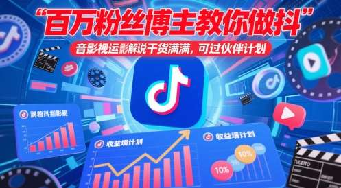 图片[1]-抖音影视搬运影视解说教程：素材+去水印+去重变原创+制作变现【2025自媒体课程】-暗冰资源网