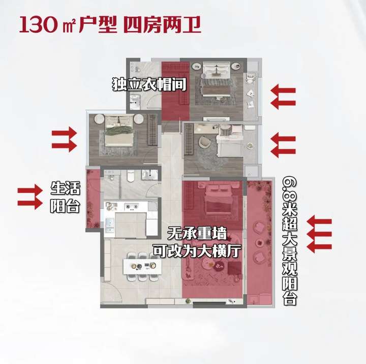 昆明书香云海户型面积优缺点分析,高赠送面积、高得房率-昆明楼盘网