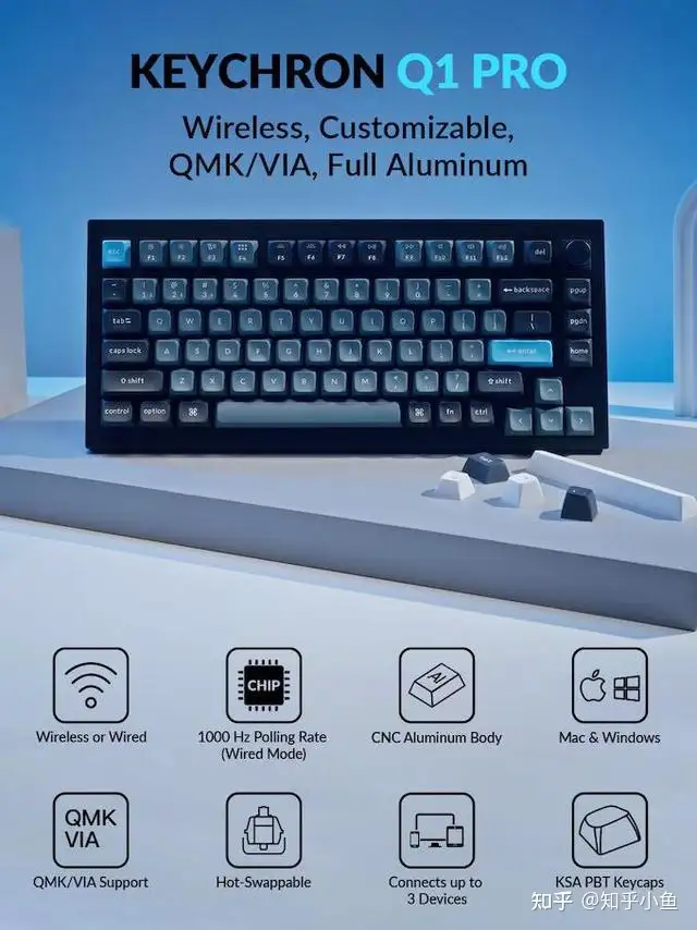 如何评价Keychron Q1 Pro 首款全铝双模键盘？ - 知乎