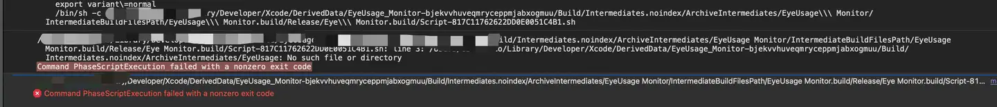 使用Script报错No Such File Or Directory，Command Phasescriptexecution Failed  With A Nonzero Exit Code - 知乎