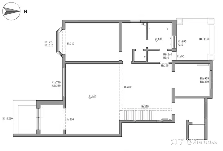 林夏设计 | 秦皇岛 270㎡现代美式轻奢住宅设计过程分享(图3)