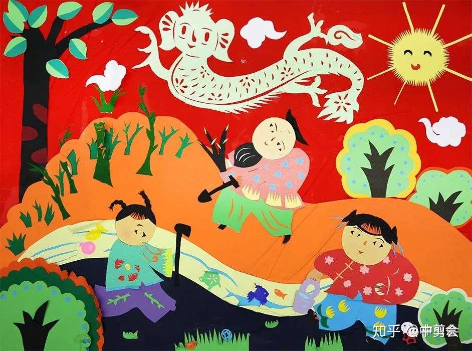 剪纸大赛 童心的视界 第四届全国儿童剪纸作品展 知乎